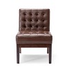 CAVINAS Contemporary Accent Chair with Waffle Tufted Upholstery and Rubberwood Legs, Modern Armchair with Plush Seat - 3 of 4
