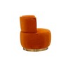 NicBex Modern Swivel Accent Chair, PU Leather Ergonomic Sofa Chair, Wood Reading Chair for Bedroom, Living Room - 4 of 4
