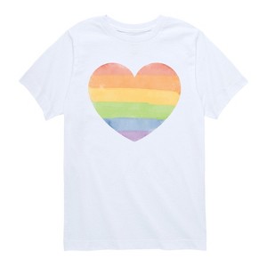 Boys' - Instant Message - Rainbow Heart -Youth Short Sleeve Graphic T-shirt Short Sleeve Graphic T-Shirt - 1 of 4