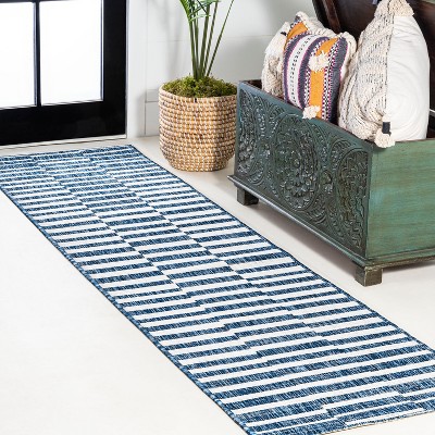 Linon Indoor Outdoor Washable Kai Polyester Area 5'x7' Rug in Blue and  Ivory, 1 - Fred Meyer