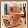 TITQWOP 12'' Cute Capybara Plush Kawaii Soft Capybara Plush Doll Pillow with Bread Capybara Stuffed Aniamls Toys for Kids Adults Birthdays Gift - 2 of 4