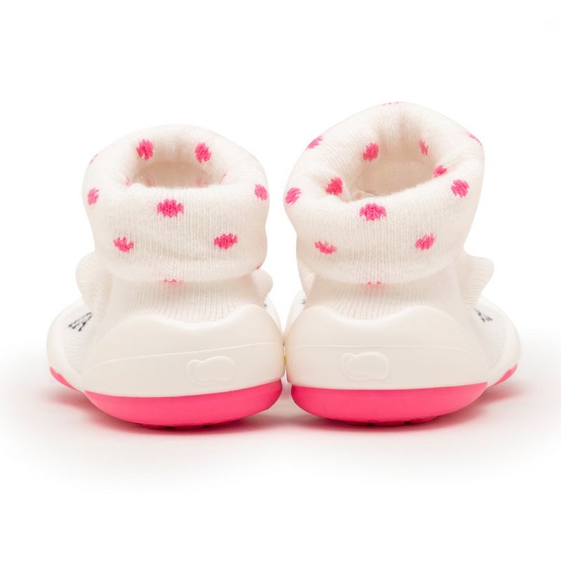 Komuello Baby Girl First Walk Sock Shoes Pink Cats, 4 of 8