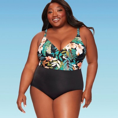 target plus size bathing suit tops