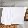 Waffle Textured Stripes Zero Twist Cotton Medium Weight Towel Set by Blue Nile Mills - 2 of 4