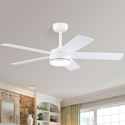 46 Inches Downrod ceiling Fan with Light,Reversible Wind,Timer Setting