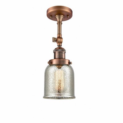 Bell - 1 Light Semi-Flush Mount In Industrial Style-13.5 Inches Tall and 5 Inches Wide