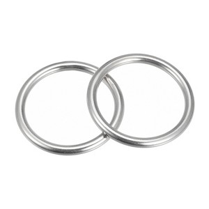 Unique Bargains Hanging Hardware 316 Stainless Steel Welded O-Rings 2 Pcs - 1 of 4