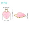 Unique Bargains Gold Plated Rust-proof DIY Necklace Crafting Heart Charm 20 Pcs - 2 of 4