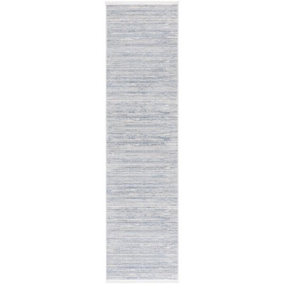 Mila MIL224 Power Loomed Indoor Runner Rug - Light Blue/Grey - 2'2"x8'- Safavieh