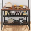 COZONY 42 Inch Kitchen Island with Storage 3 Tier Shelves Bakers Rack Microwave Stand with Seating 5 Hooks - 4 of 4