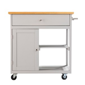 Rolling Kitchen Island w/ Storage - KA1125734 - Grey - SEI - 1 of 4