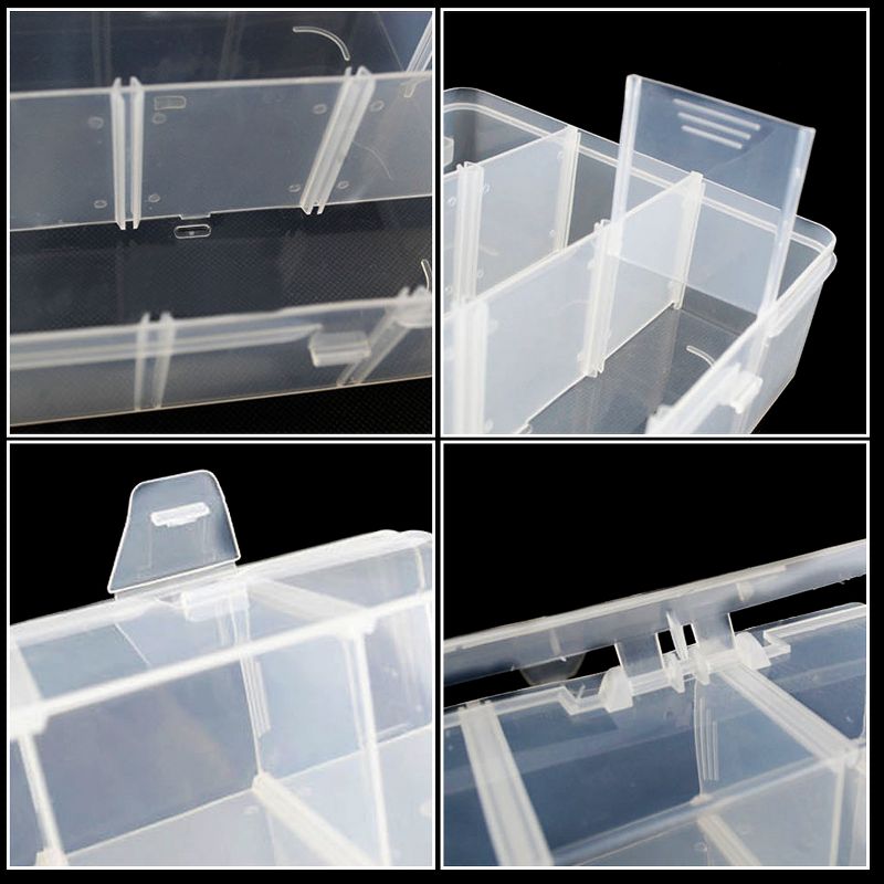 Unique Bargains Clear 36 Slots Adjustable Jewelry Rings Storage Box Plastic Container Organizer, 4 of 5