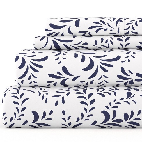 Becky Cameron, Easy Care, Burst Of Vines Pattern Sheet Set, Twin