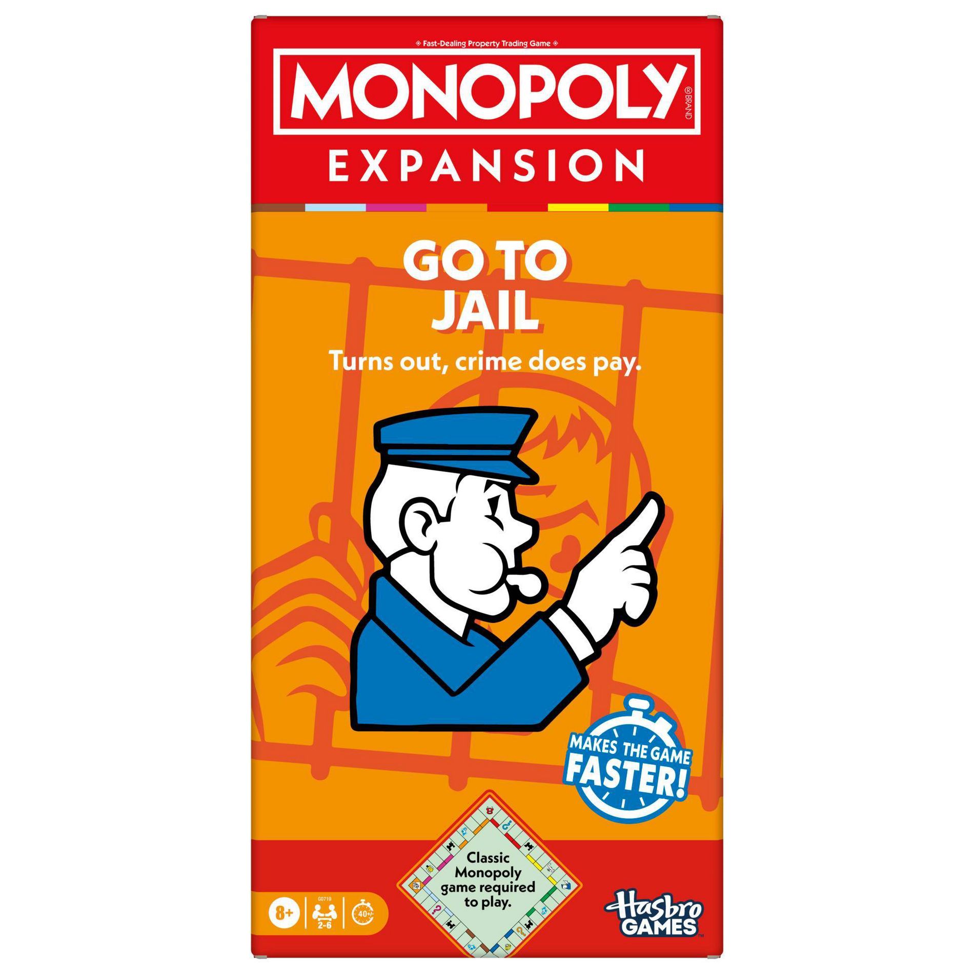 Monopoly Go to Jail Board Game