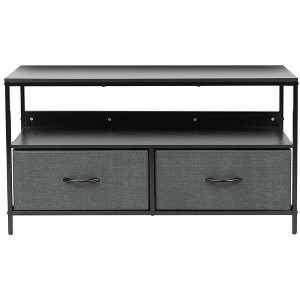 Sorbus 2 Drawer TV Stand Dresser with Wood Top - 1 of 4
