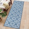 Washable Hallway Runner Rug Machine Washable Modern Floral Low Pile Area Rug with Rubber Backing Foldable Carpet - 3 of 4