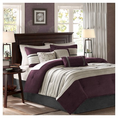 Dakota Colorblock Comforter Set (full) Plum - 7pc : Target