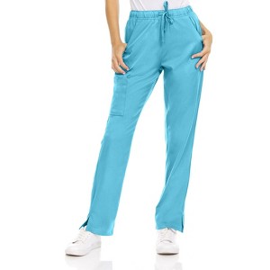 Medichic Women's Joelle 6-Pocket Stretch Cargo Straight Leg Scrub Pants - 1 of 4