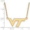 Black Bow Jewelry 10k Yellow Gold Virginia Tech Hokies NCAA Necklace 18 Inch - 2 of 4
