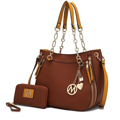 MKF Collection Lina Vegan Leather Shoulder Bag and Wallet by Mia K