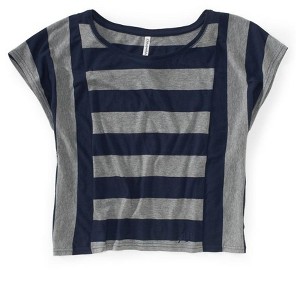 Aeropostale Womens Horizontal Vert Stripe Graphic T-Shirt - 1 of 1