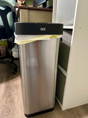 EKO Phantom X 50L Dual Wing Lid Sensor Bin Matte Stainless Steel