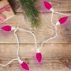Northlight 25 Count Pink LED C9 Christmas Lights, 16 ft White Wire - 2 of 4