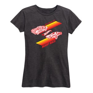 Women's - Hot Wheels - Valentine's You Make My Heart Race Short Sleeve Graphic T-Shirt - 1 of 4