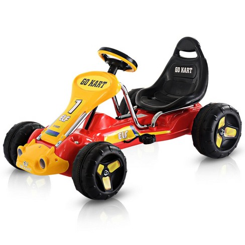 Kids Pedal Go Kart Play Set with Adjustable Seat - Costway