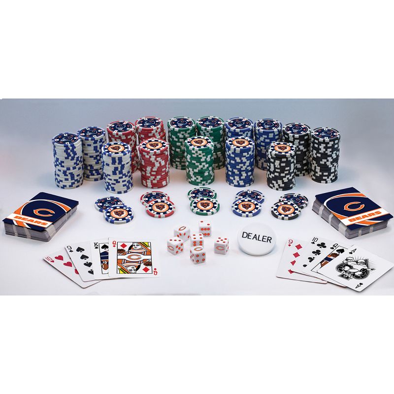 MasterPieces Casino Style 300 Piece Poker Chip Set - NFL Chicago Bears, 3 of 9