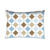 Bacati - Mod Diamonds Stripes Aqua Teal Beige Chocolate 3 pc Toddler Sheet Set - 3 of 4