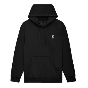 Dalix Astronaut Embroidery Relaxed Hoodie Soft Fleece Sweatshirt Drawcord Fit Lounge Mens - 1 of 4
