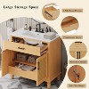 Christopher Knight Home Behram Modern 36" Rattan and Wood Bathroom Vanity with Ceramic Sink and 3 Drawers - 4 of 4