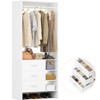 Aheaplus 30'' Freestanding Closet Organizer with Hanging Rods and Drawers, Closet System with Storage Shelves - 2 of 4