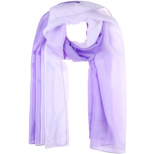 INSPIRE CHIC Women Gradient Color Satin Colorful Lightweight Soft Scarves 1Pc - 1 of 4