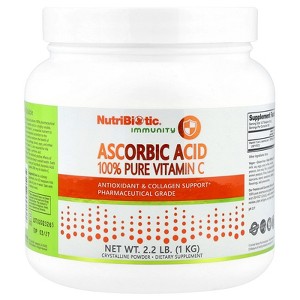 NutriBiotic Immunity, Ascorbic Acid, 100% Pure Vitamin C, Crystalline Powder, 2.2 lb (1 kg) - 1 of 4
