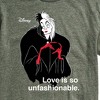 Men's - Disney Villains - Cruella De Vil Love Unfasionable Short Sleeve Graphic T-Shirt - 2 of 4