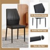 Lyngins Set of 4/6 Modern PU Leather Dining Chairs,Kitchen Chairs with Ergonomic Backrest,Armless Chair for Dining Room,Living Room,Office - 3 of 4