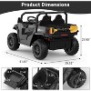 24V 4WD Electric Remote Control Ride-On Dump Truck, 2 Seat Kids Ride-On Truck with Music Player, LED Lights , Push Button Start Safety System - 2 of 4