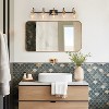 LNC Charm Black and Antique Gold with Clear Glass Globe Modern  Farmhouse Vanity Lights, 3 Light/ 4 Light/5 Light - 4 of 4