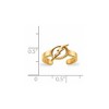 Black Bow Jewelry Sterling S. 14k Yellow Gold Plated NHL Tampa Bay Lightning Toe Ring - 4 of 4