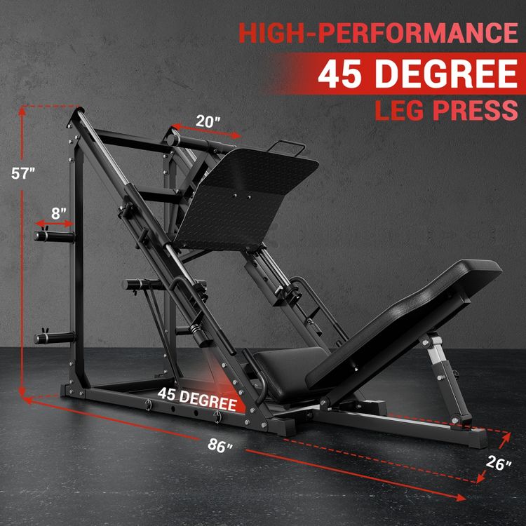 Leg Press Machine, 45 Degree Leg Machine for Home Gym, Professional Leg Exercise Machine Lower Body for Fitness and Strength Training, 2 of 6