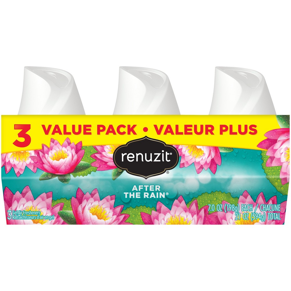Renuzit Gel Air Freshener, After the Rain, 7 Ounce, 3 Count