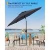 9FT Outdoor Patio Umbrella, Heavy-Duty Steel Frame with Crank & Tilt, UV Block Waterproof Canopy for Garden, Pool & Deck - 4 of 4