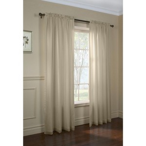 Commonwealth Thermavoile Rhapsody Lined Tailored Pole Top Curtain Panel - Mushroom - 1 of 3