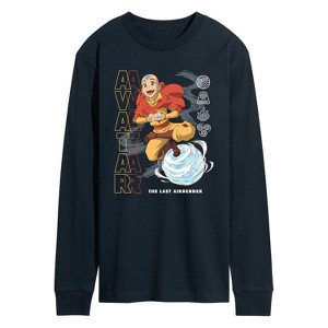 Men's - Avatar: The Last Airbender - Aang Air Bending Long Sleeve Graphic T-Shirt - 1 of 4