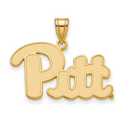 Black Bow Jewelry 14k Yellow Gold Pittsburgh Panthers NCAA Large Pendant