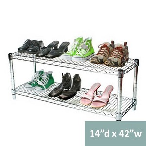 Shelving.com Chrome Wire Shelving with 2 Tier Shelves - - 1 of 3