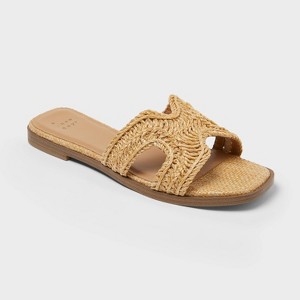 Sandalias tipo slide Nina para mujer - A New Day™ natural