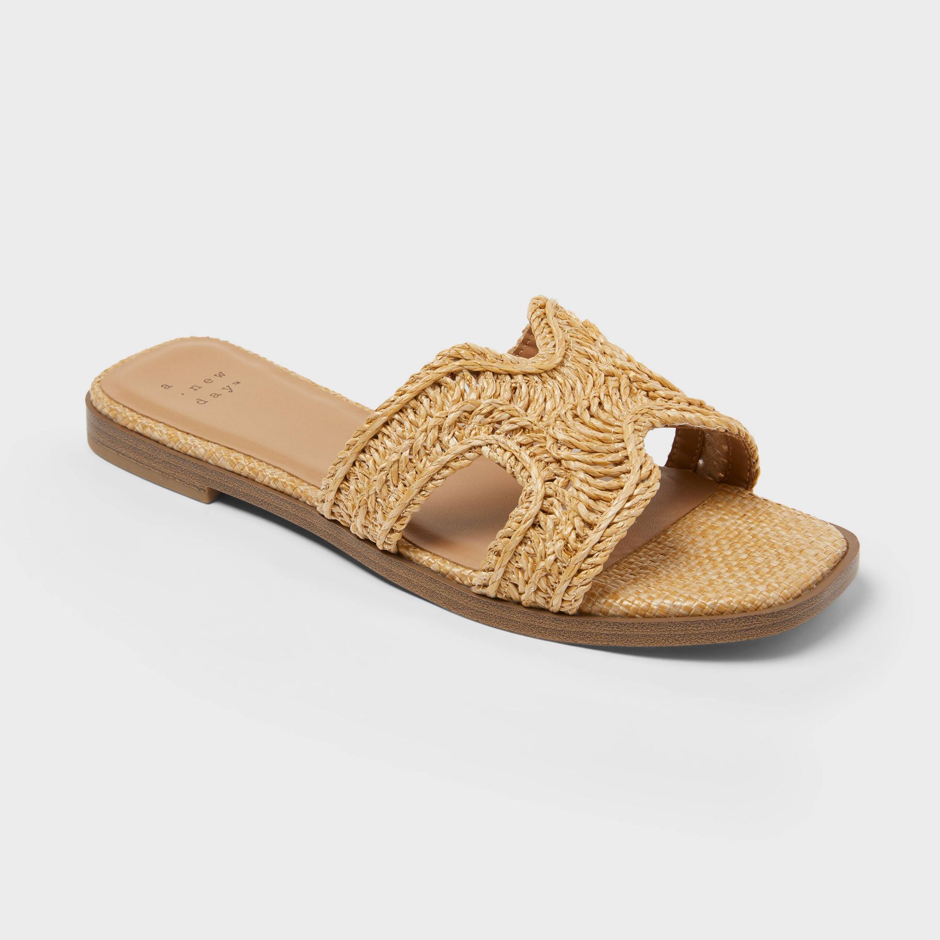 Women’s Nina Slide Sandals - A New Day™ Natural